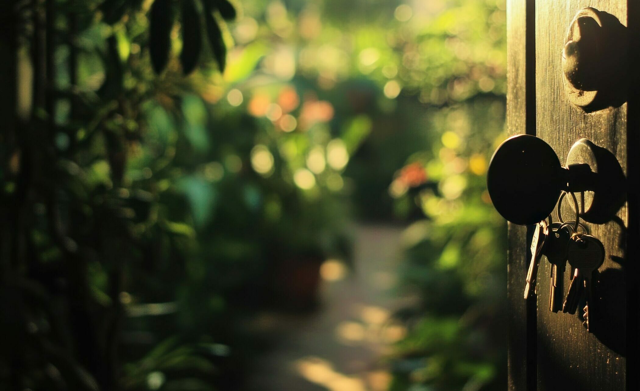 Porte entrouverte laissant apparaître un jardin lumineux, symbole de la capacité du cerveau à réapprendre et à construire progressivement de nouveaux apprentissages grâce à la neuroplasticité.